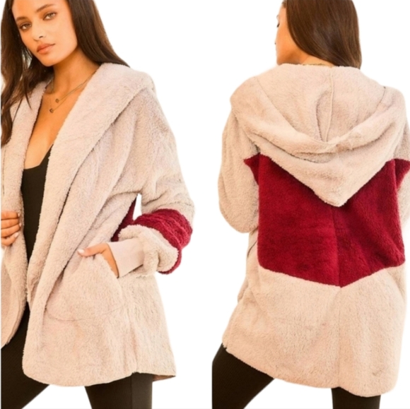 💥Hooded Teddy Jacket With Pockets - Picture 9 of 9